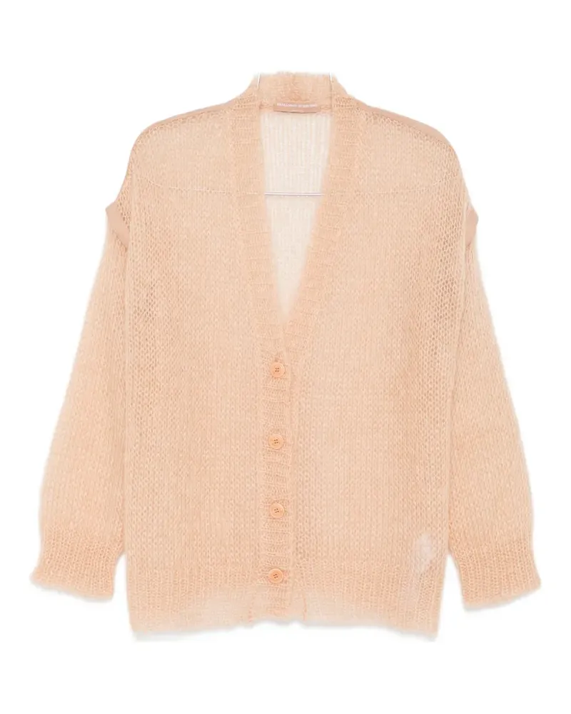 Ermanno Scervino open-knit V-neck cardigan - Nude Nude
