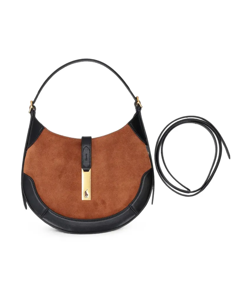 Ralph Lauren Schultertasche aus Wildleder - Braun Braun