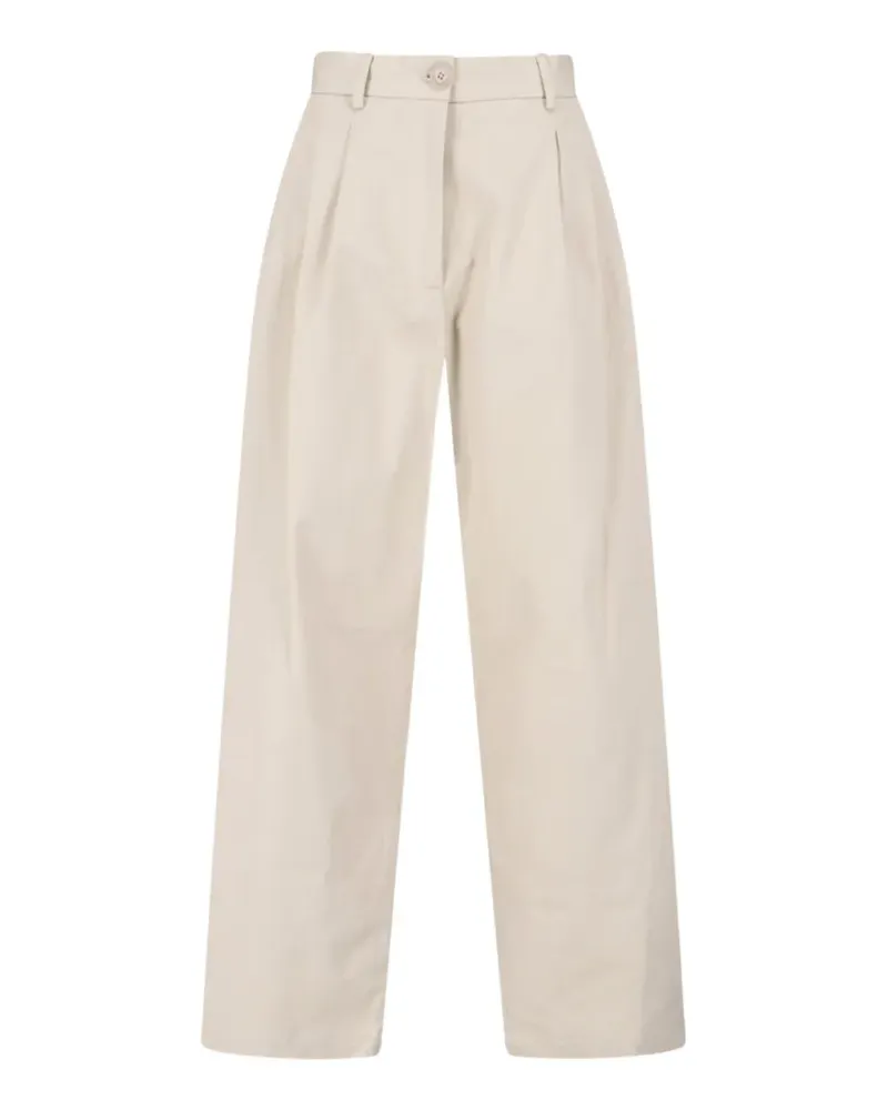 FRANKIE Shop Nostrand pleated cotton-chino trousers - Nude Nude
