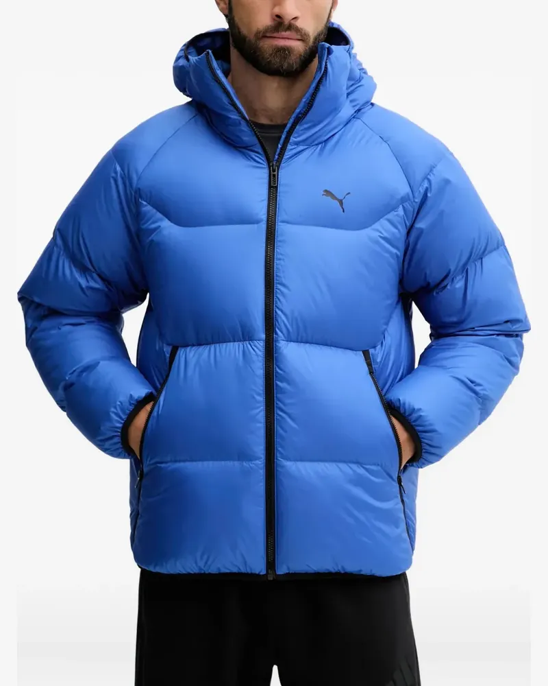 Puma hooded-logo jacket - Blau Blau