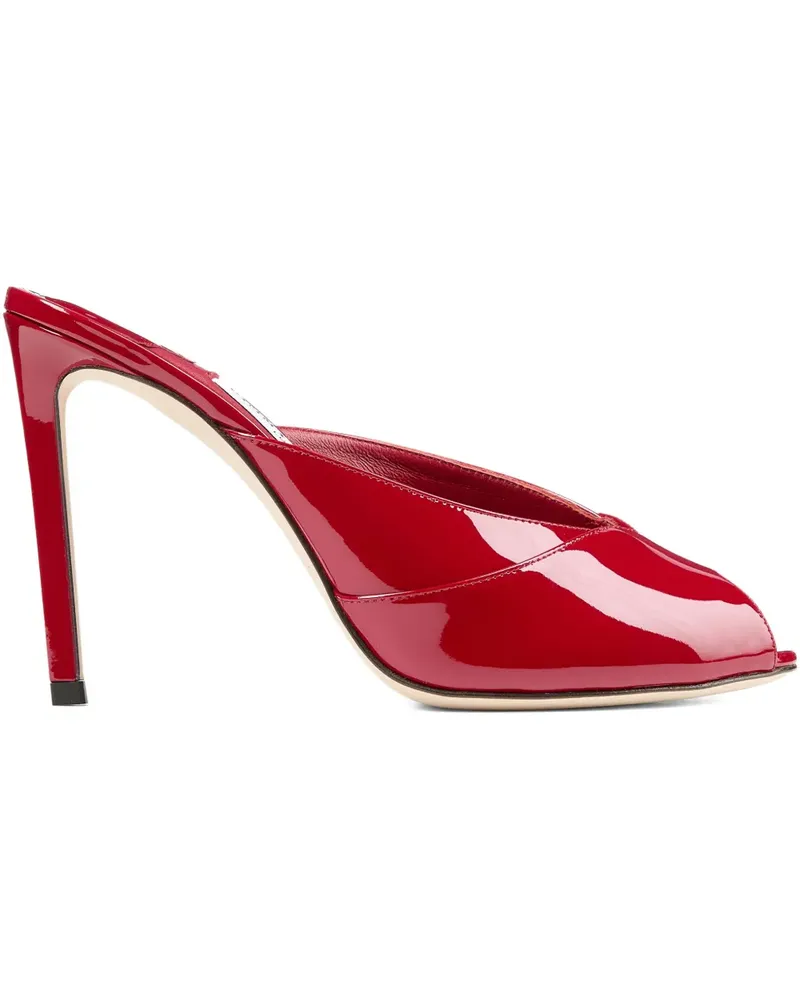 Jimmy Choo 100mm Brigitte peep-toe mules - Rot Rot
