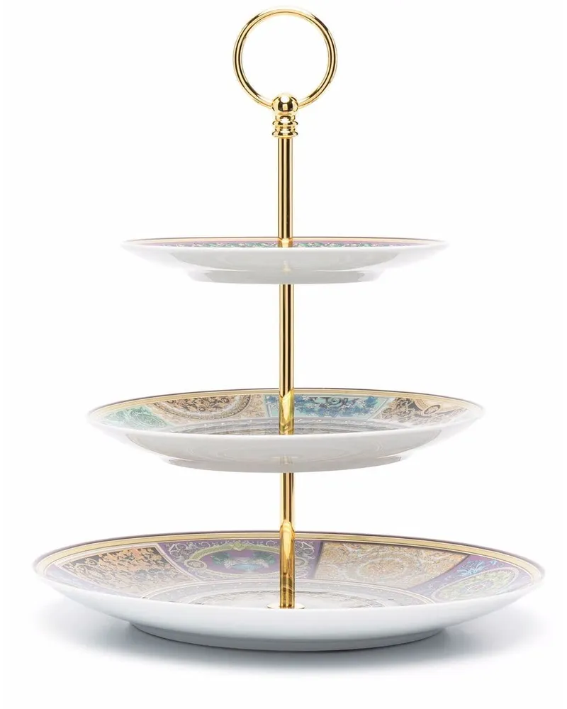 Versace Barocco Mosaic Étagère - Weiß Weiß