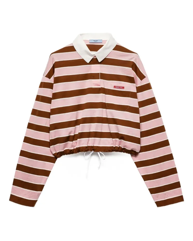 Prada Gestreiftes Poloshirt - Rosa Rosa