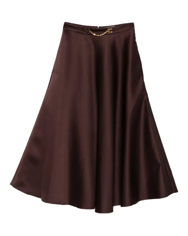 Elisabetta Franchi chain-embellished midi skirt - Braun Braun