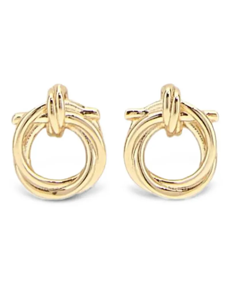 Ferragamo Gancini stud earrings - Gold Gold
