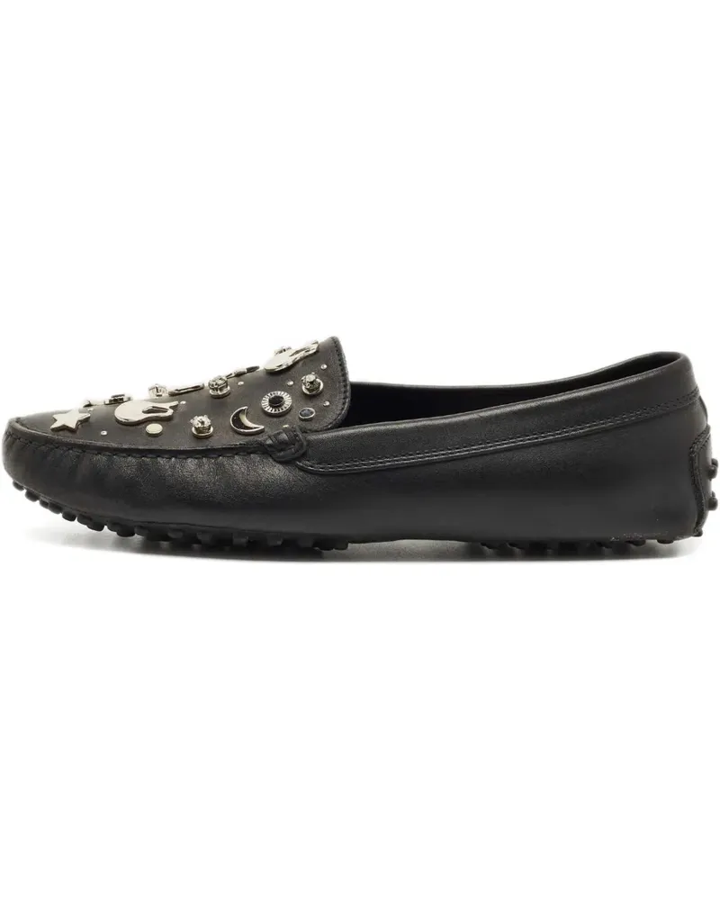 TOD'S Gommini embellished leather loafers - Schwarz Schwarz