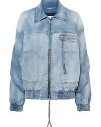 Blumarine Bomber-Daunenjacke Blau