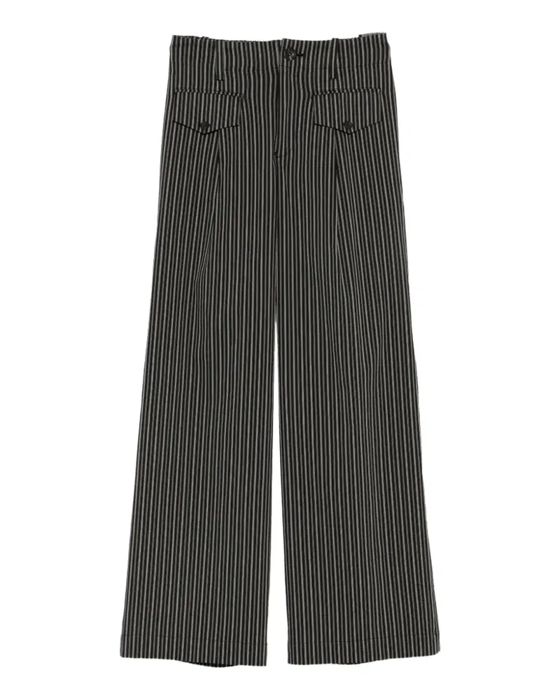 Issey Miyake Gerade Allow Stripe Hose - Grau Grau