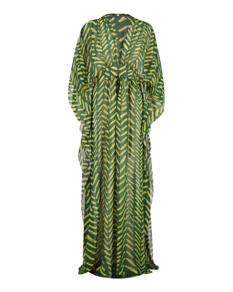 Johanna Ortiz Secret Garden V-neck dress - Grün Grün