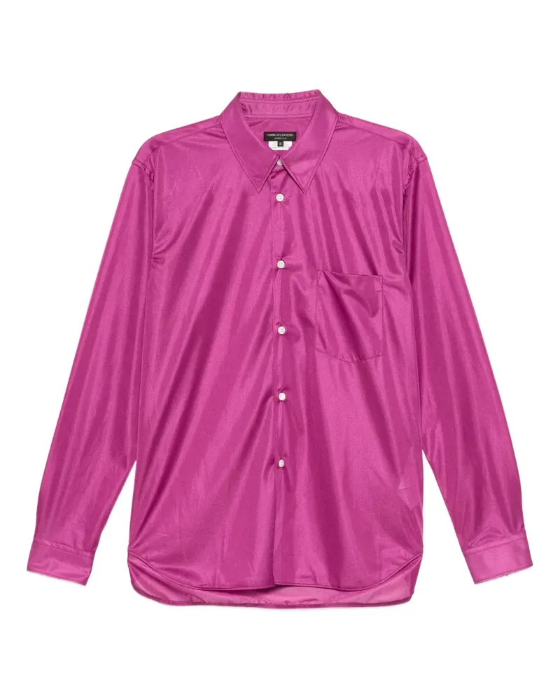 Comme des Garçons sheer-panel long-sleeve shirt - Violett Violett