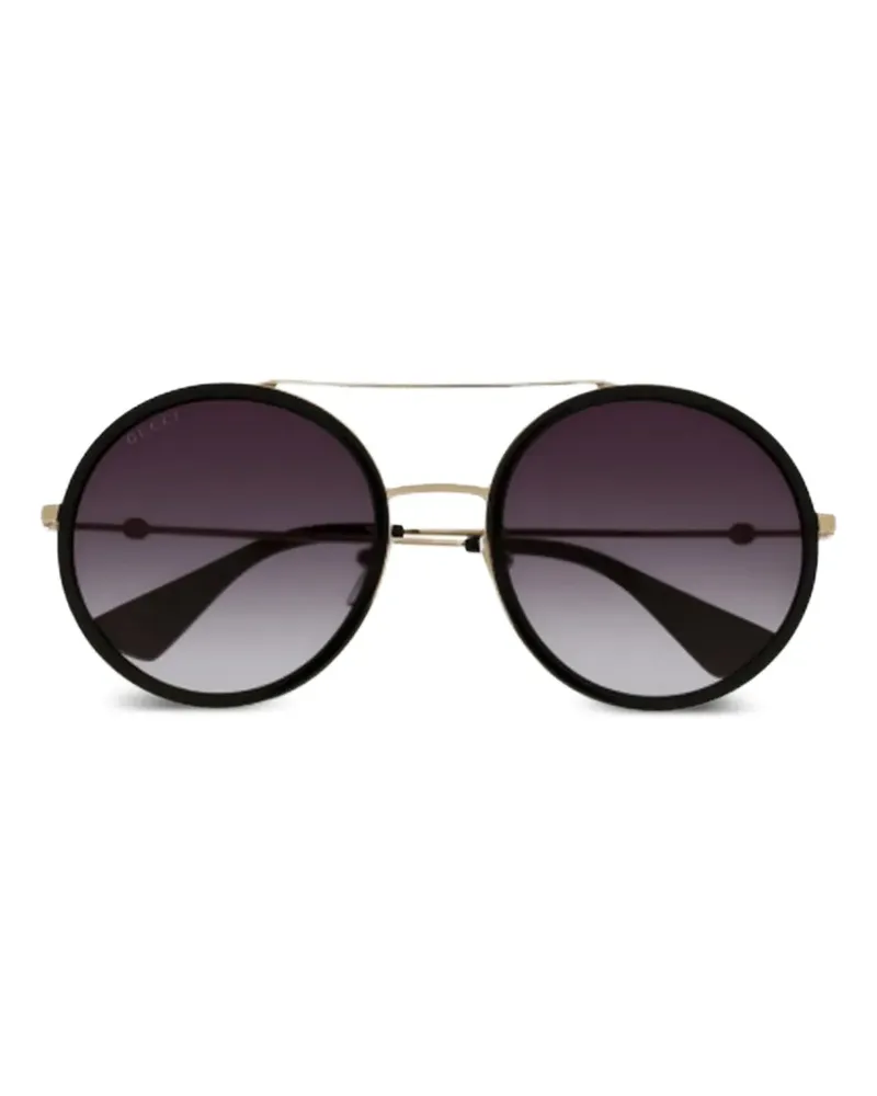 Gucci Sonnenbrille mit rundem Gestell - Gold Gold