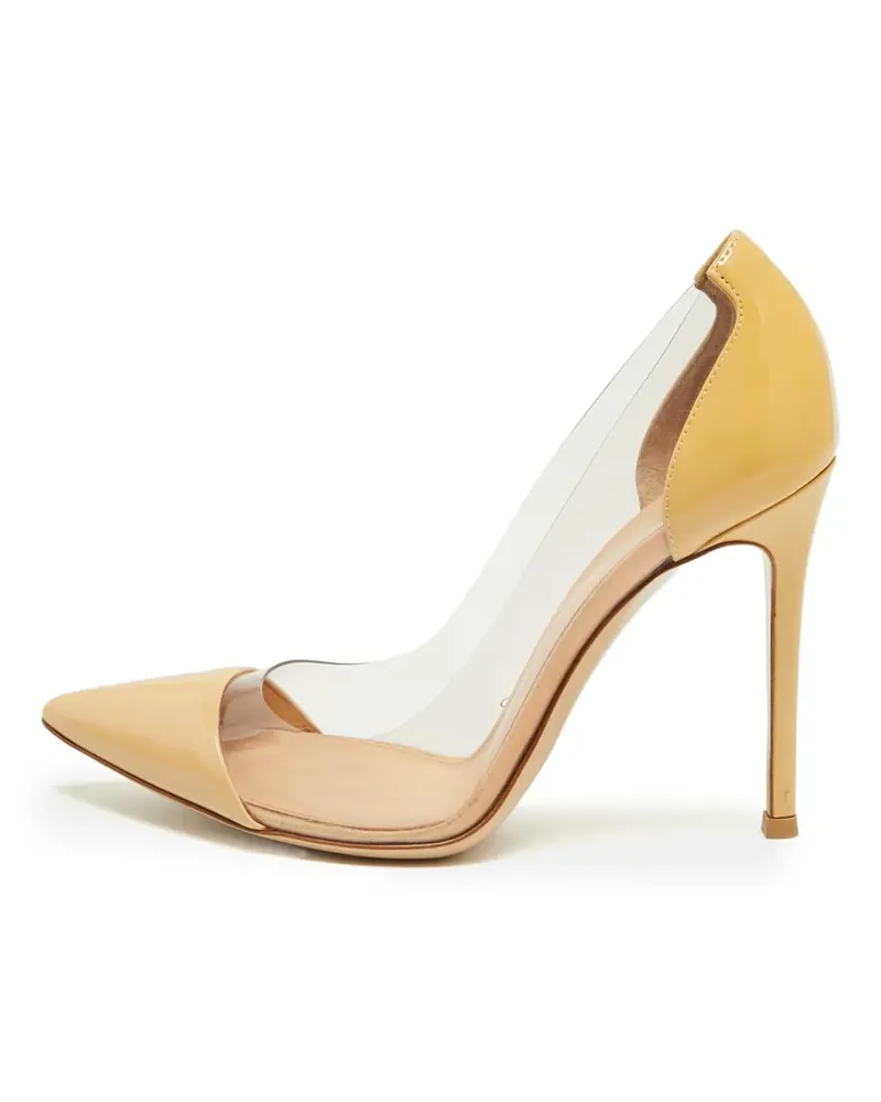 Gianvito Rossi Plexi Pumps mit spitzer Kappe - Nude Nude
