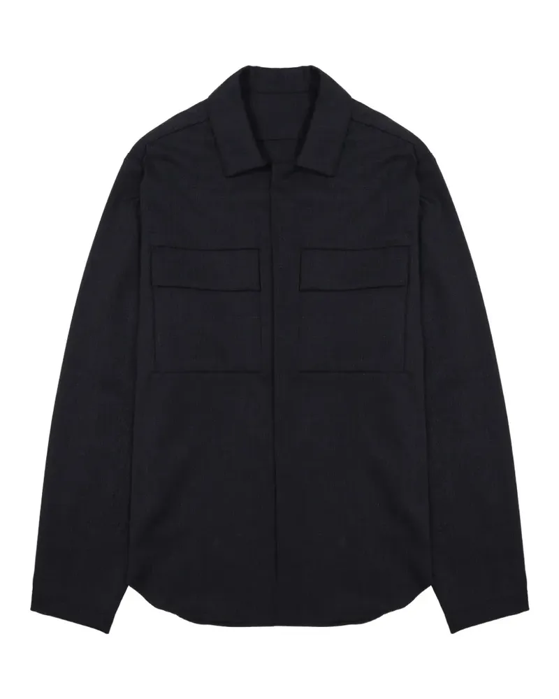 nine:inthe:morning spread-collar shirt jacket - Schwarz Schwarz