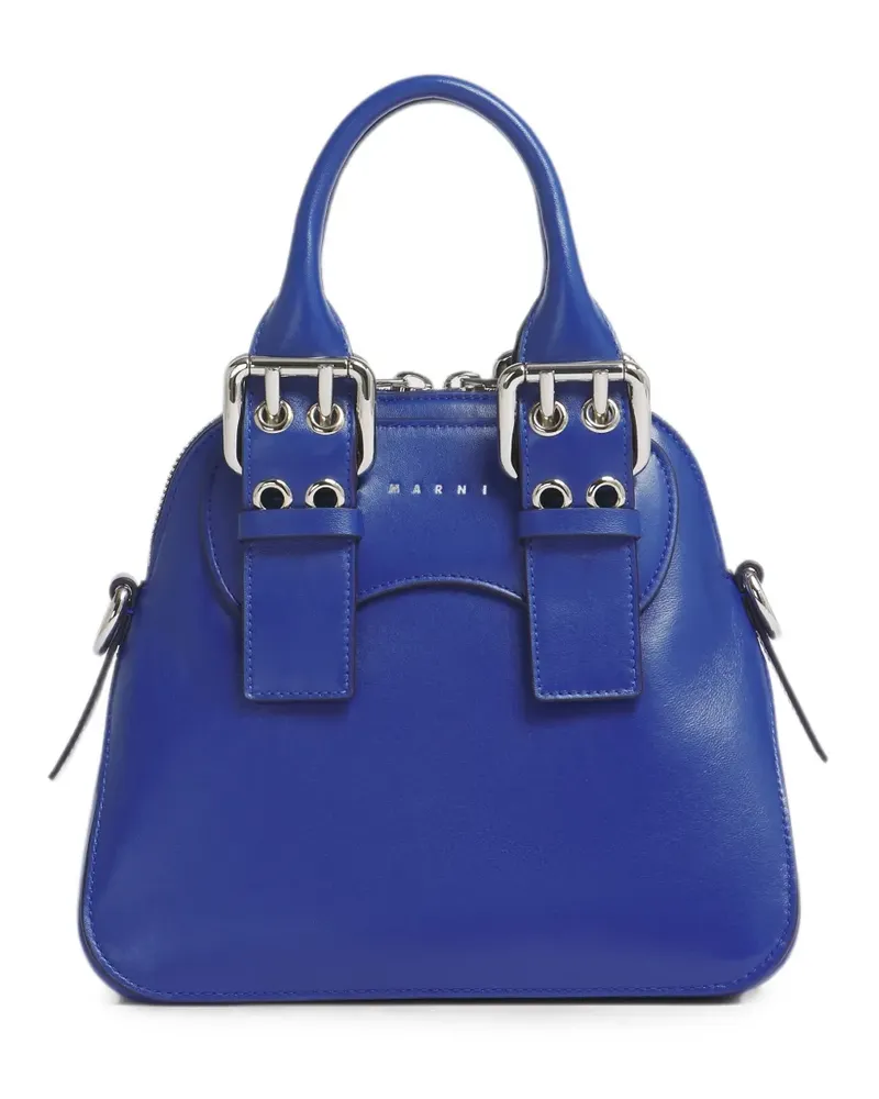 Marni Kleine Gürteltasche aus blauem Leder Blau