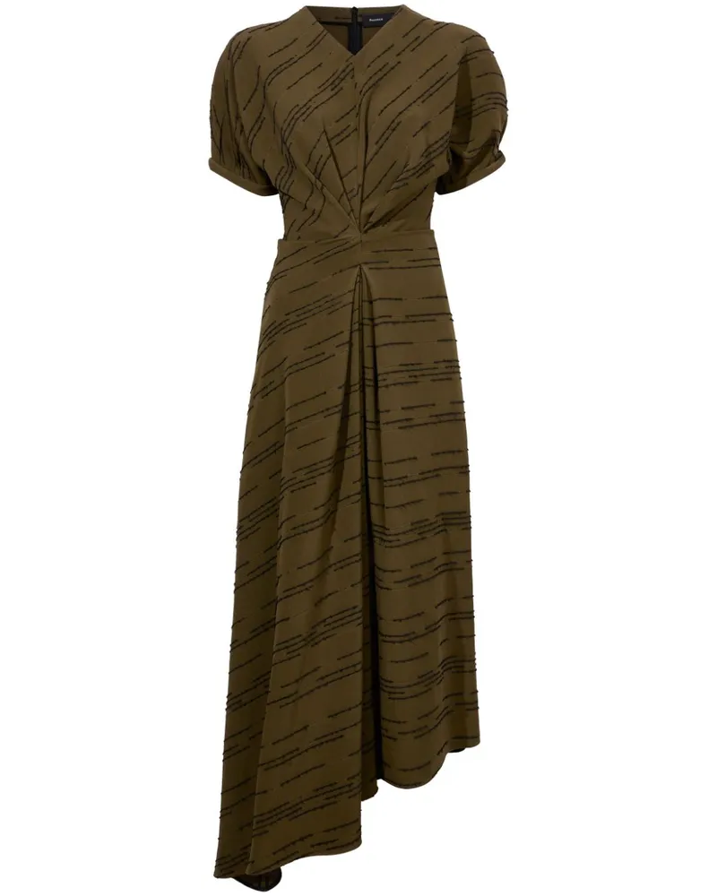 Proenza Schouler Asymmetrisches Vivienne Kleid mit Streifen - Grün Grün