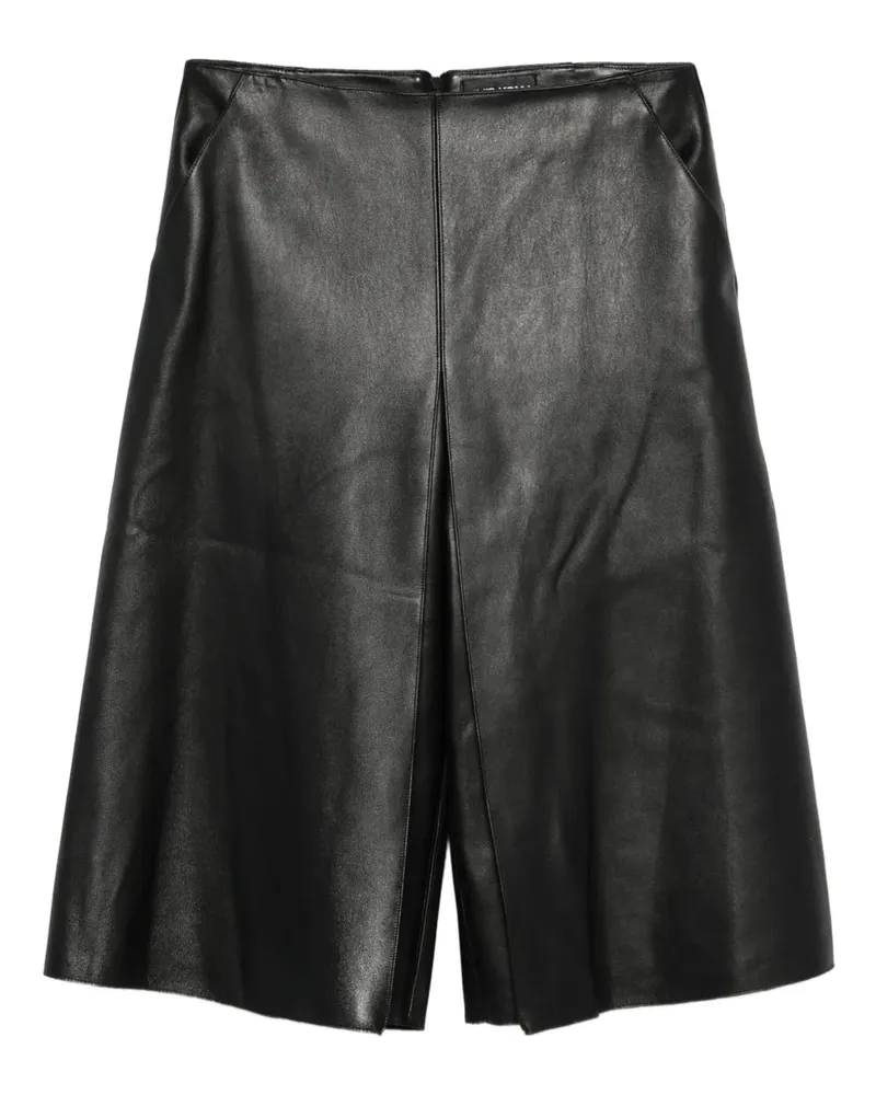 David Koma Culotte aus Leder - Schwarz Schwarz