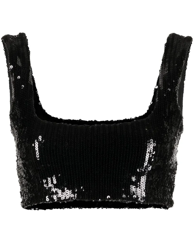 GALVAN Beating Heart Cropped-Top - Schwarz Schwarz
