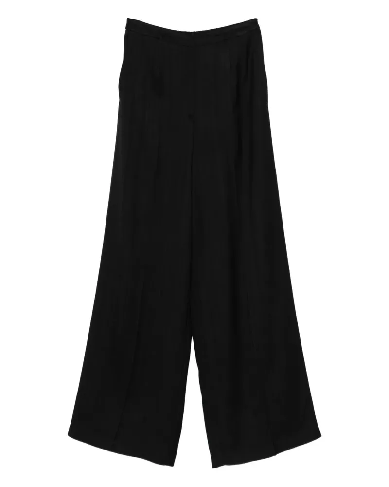 forte_forte Hose mit Nadelstreifen - Schwarz Schwarz