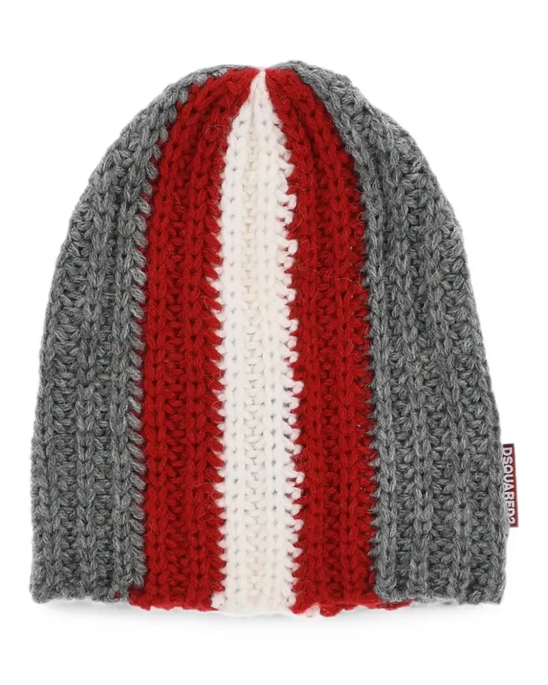 Dsquared2 logo-patch beanie hat - Grau Grau