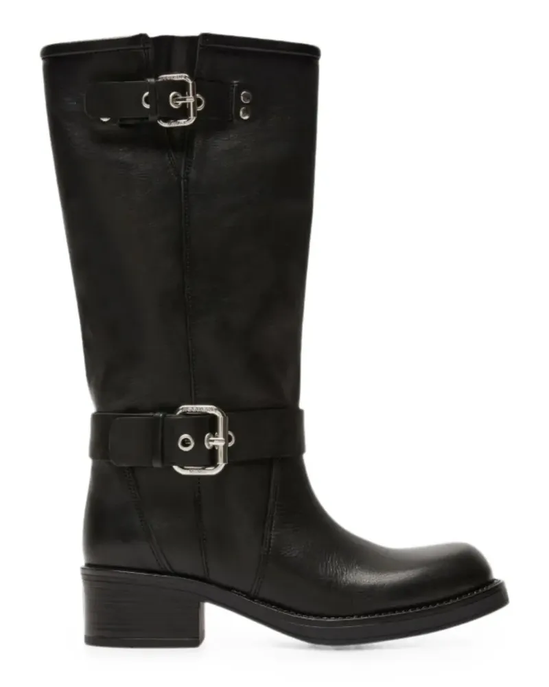 Max Mara buckle-detail leather boots - Schwarz Schwarz
