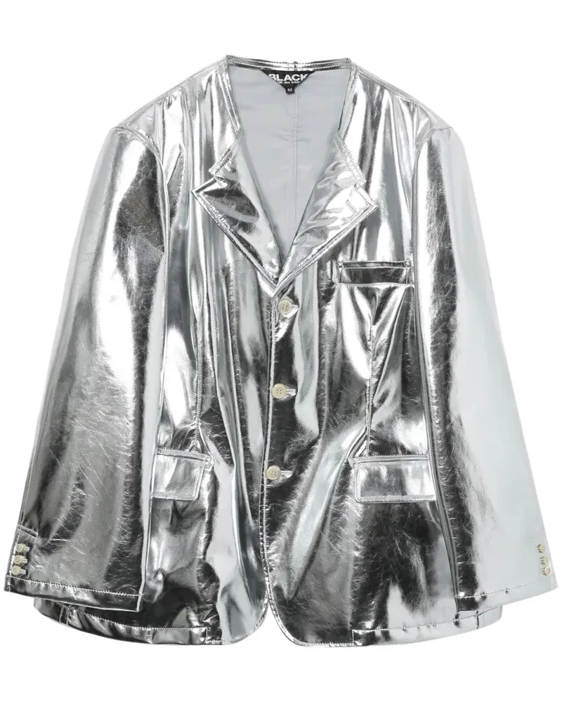 Comme des Garçons Blazer im Metallic-Look - Silber Silber