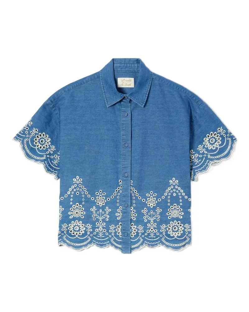 MC2 Saint Barth Hemd mit Stickerei - Blau Blau