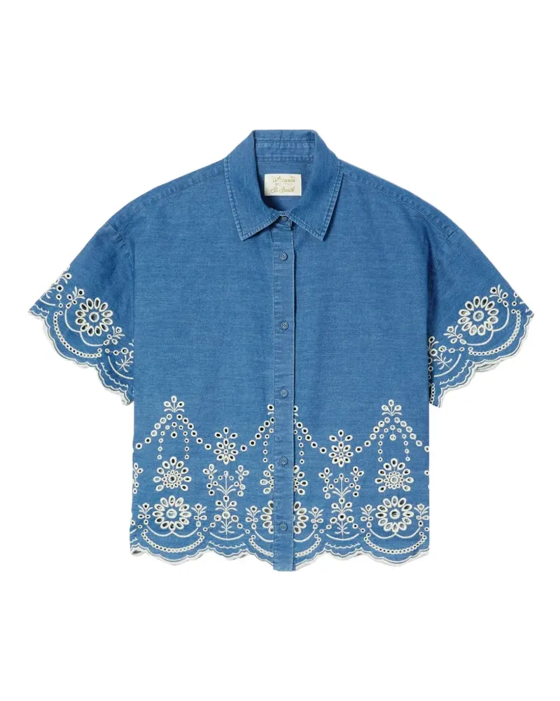 MC2 Saint Barth Hemd mit Stickerei - Blau Blau