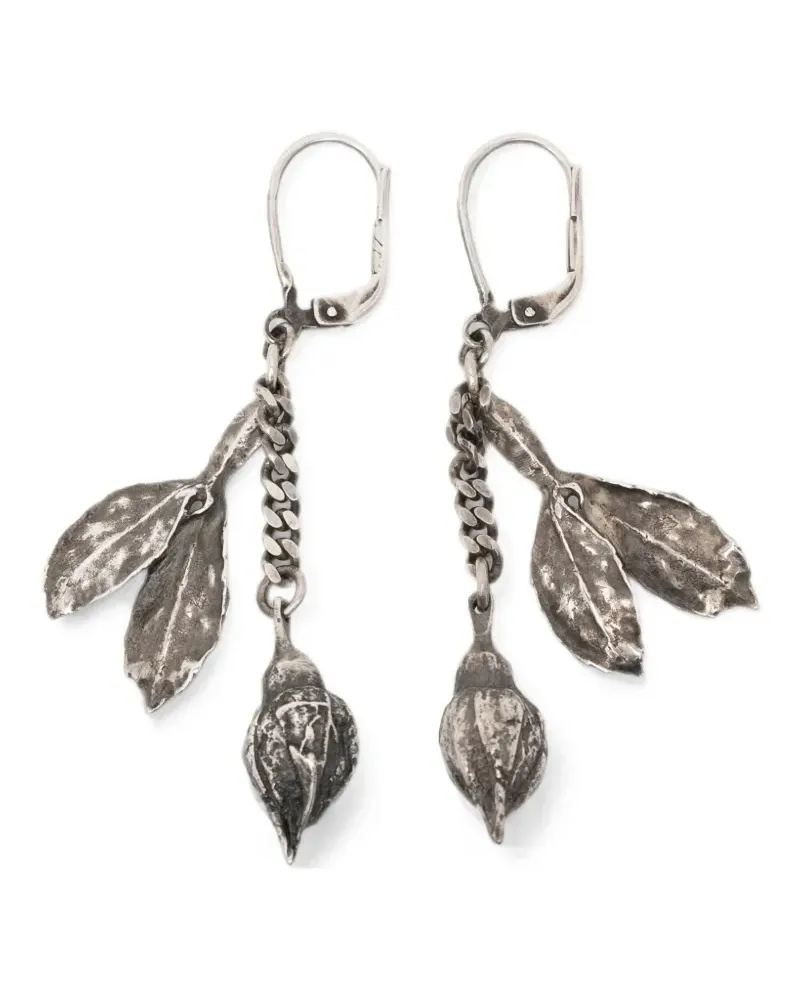 WERKSTATT:MÜNCHEN Rosebud chain earrings - Silber Silber