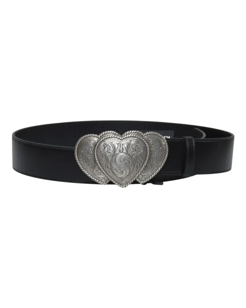 Kate Cate Queen of Hearts buckle belt - Schwarz Schwarz