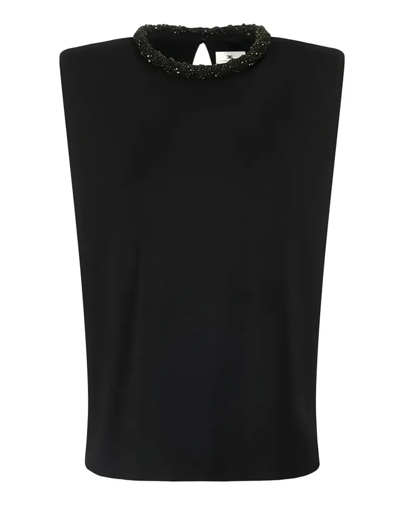 Elisabetta Franchi jewel-embellished sleeveless top - Schwarz Schwarz