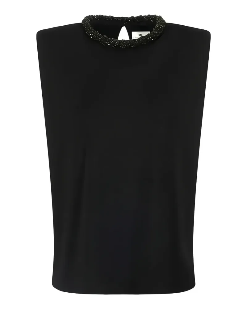 Elisabetta Franchi jewel-embellished sleeveless top - Schwarz Schwarz