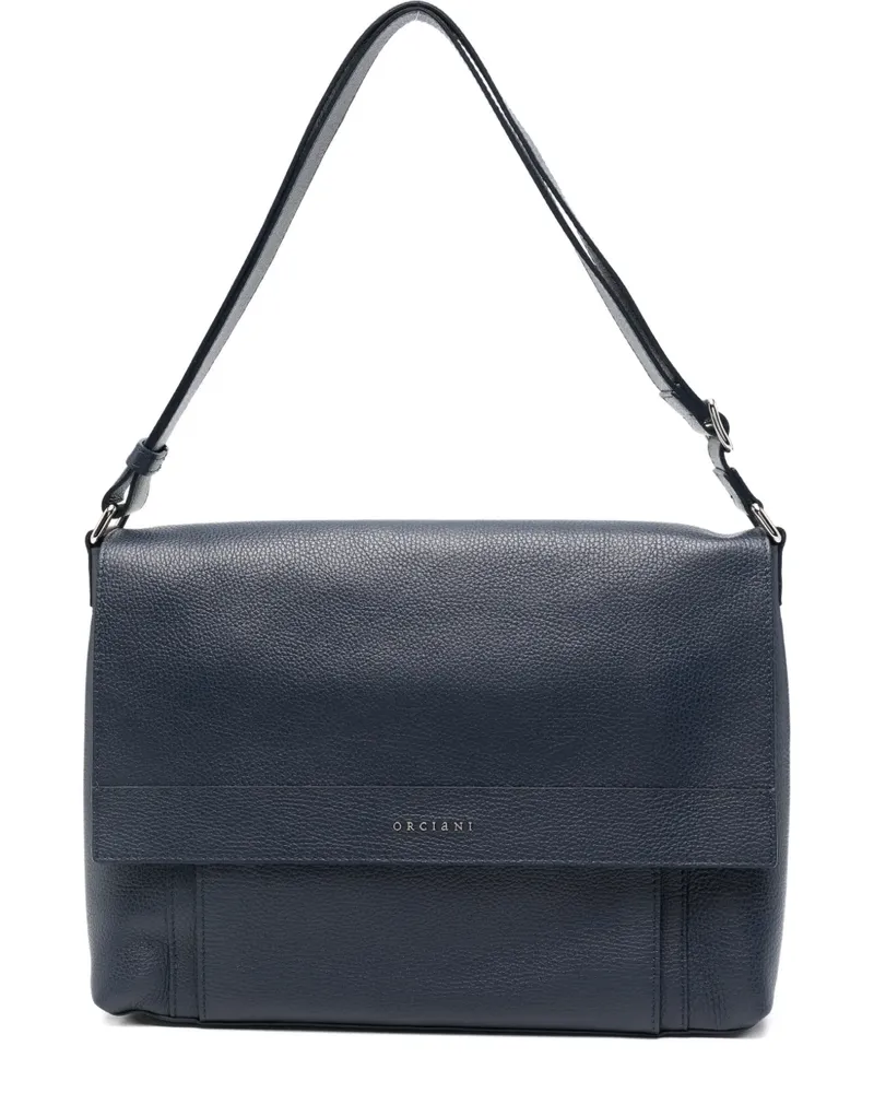 Orciani Kuriertasche aus Leder - Blau Blau