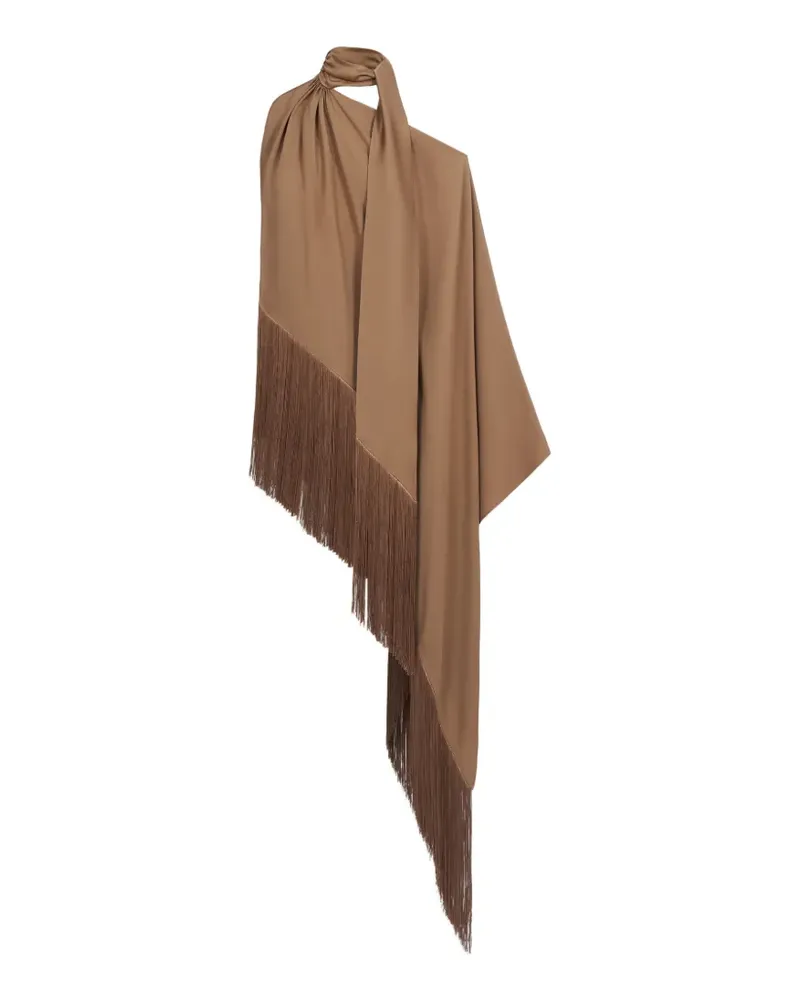 Taller Marmo Atlas Bluse mit Fransen - Braun Braun