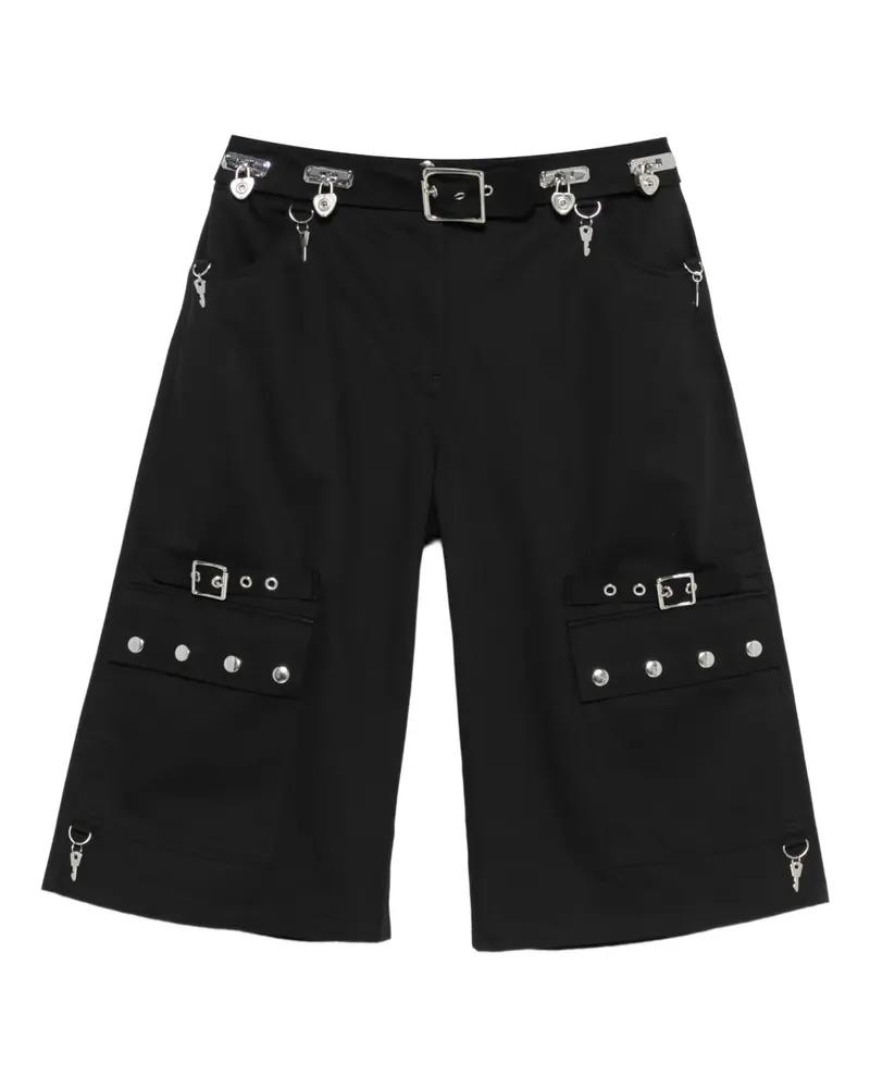 CHOPOVA LOWENA Cargo-Shorts mit Anhängerdetail - Schwarz Schwarz