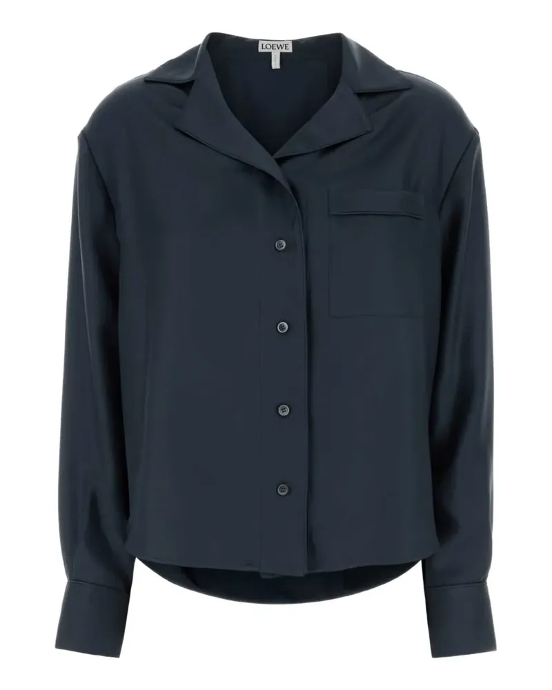 Loewe Hemd aus Seidentwill - Grau Grau