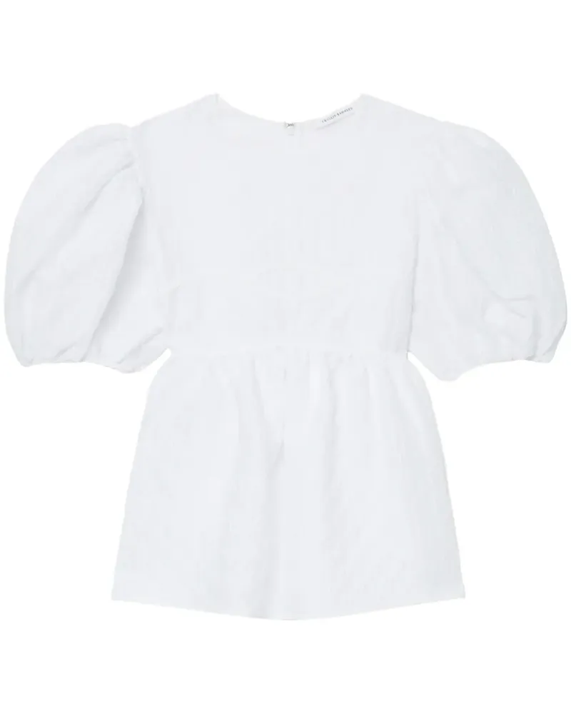Cecilie Bahnsen Bluse mit Puffärmeln - Weiß Weiß