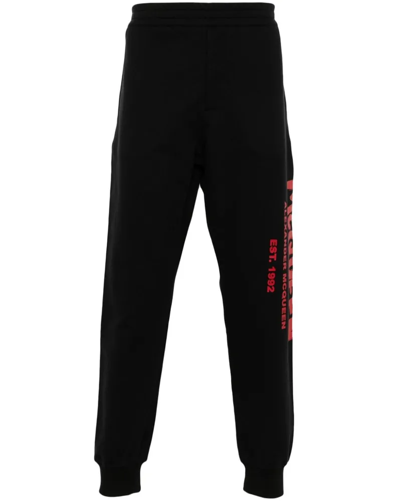 Alexander McQueen Graffiti Jogginghose - Schwarz Schwarz