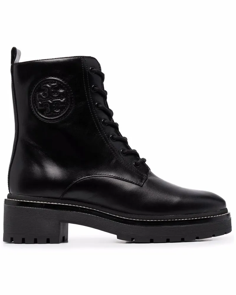 Tory Burch Miller Stiefeletten mit dicker Sohle - Schwarz Schwarz