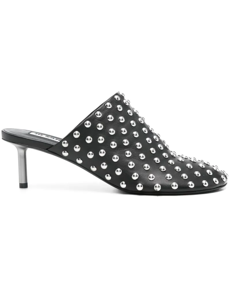 Jil Sander Mules mit Nieten 60mm - Schwarz Schwarz