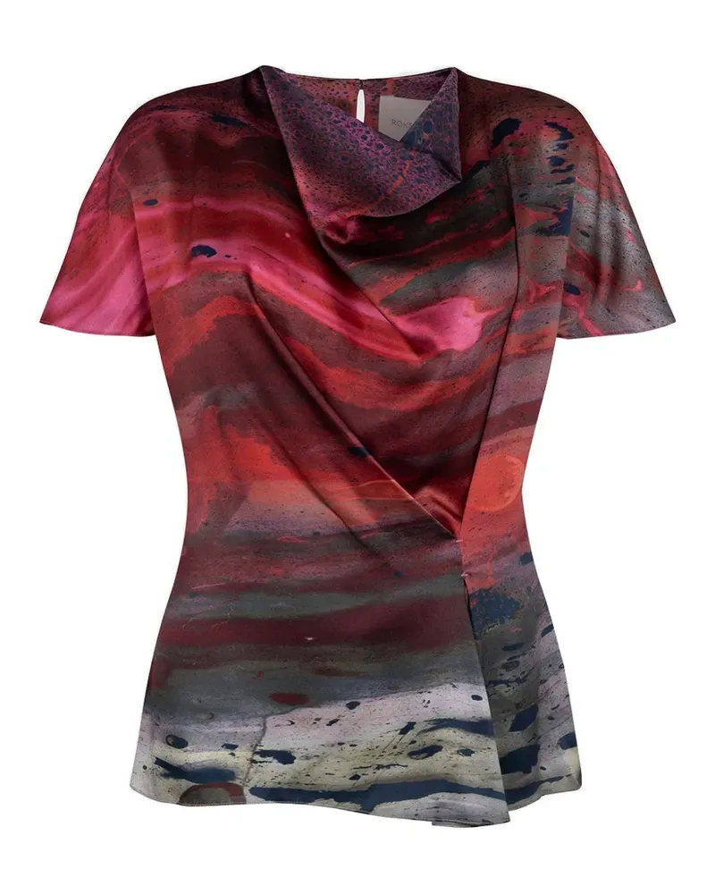 Roksanda Ilincic Zua Bluse mit abstraktem Print - Rosa Rosa