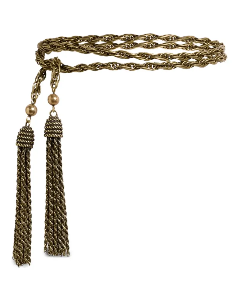 Etro Geflochtener Gürtel mit Quasten - Gold Gold