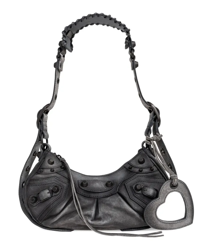 Balenciaga Le Cagole XS Schultertasche mit Nieten - Grau Grau