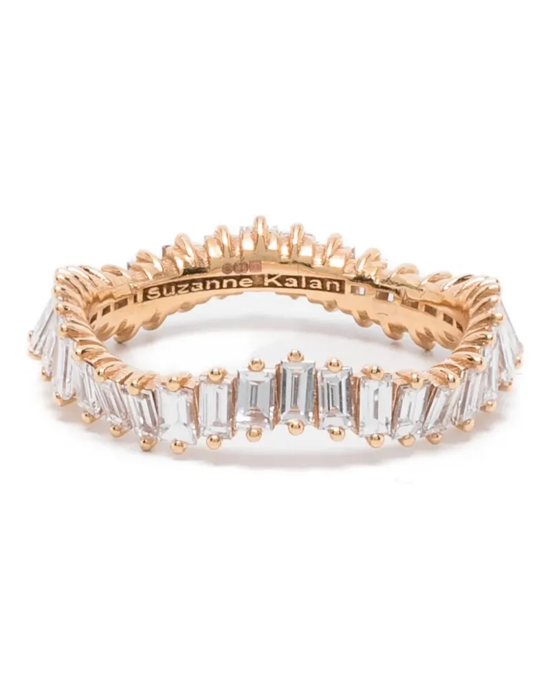 Suzanne Kalan 18kt Wave Rotgoldring mit Diamant Gold