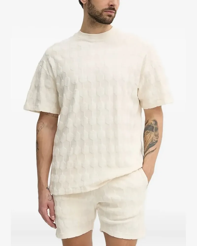 BALR. T-Shirt mit Wabenmuster - Weiß Weiß