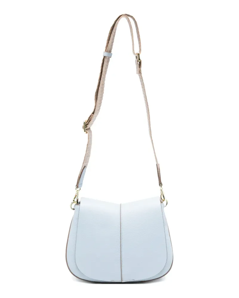 Gianni Chiarini grained leather shoulder bag - Blau Blau