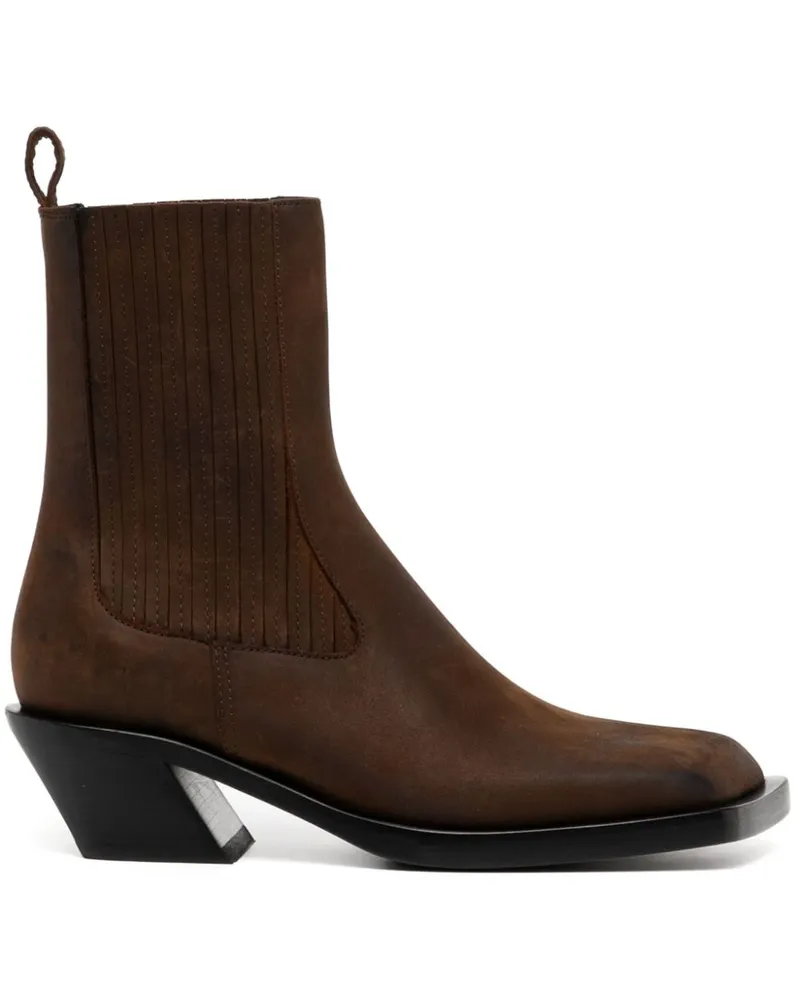 Amina Muaddi Chiara Chelsea-Boots - Braun Braun