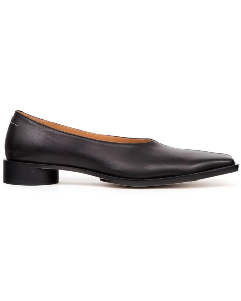 Maison Margiela Ballerinas mit eckiger Kappe - Schwarz Schwarz