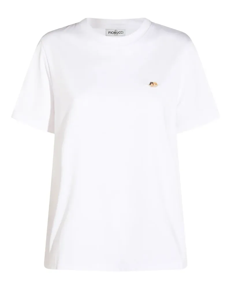 Fiorucci T-Shirt mit Engelsverzierung - Weiß Weiß