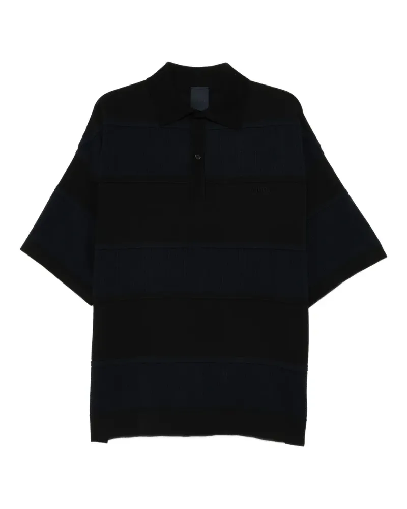 JUUN.J striped polo shirt - Schwarz Schwarz