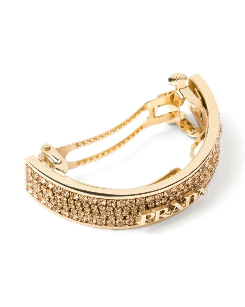 Prada Haarspange mit Kristallen - Gold Gold